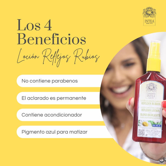 Loción Reflejos Rubios, Spray Aclarante del Cabello